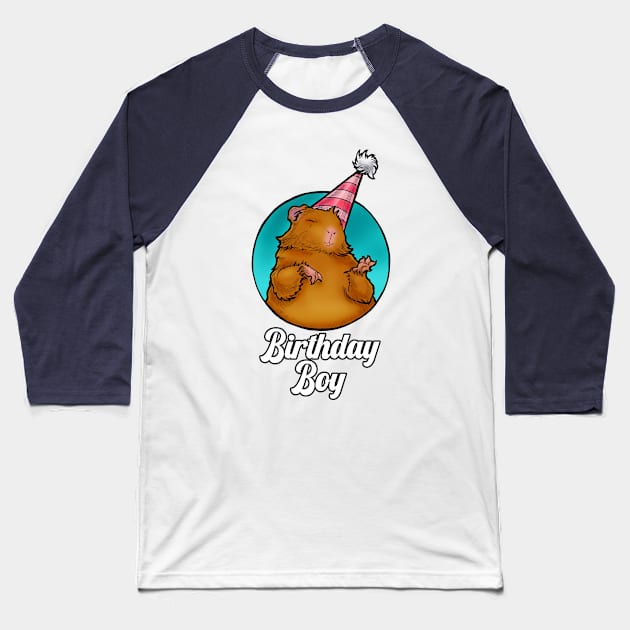 Guinea Pig - Birthday Boy Baseball T-Shirt by Nat Ewert Art